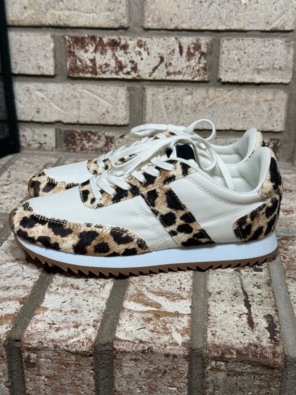 J.Crew Saturday Sneakers in Canvas and Leopard Real Calf Hair NWOT - Picture 2 of 9